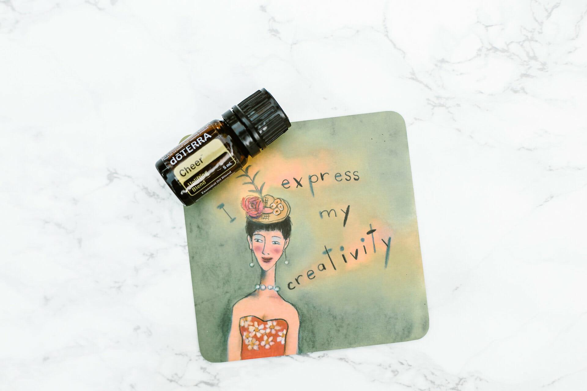 Cheer Essential oil with affirmation: "I express my creativity"