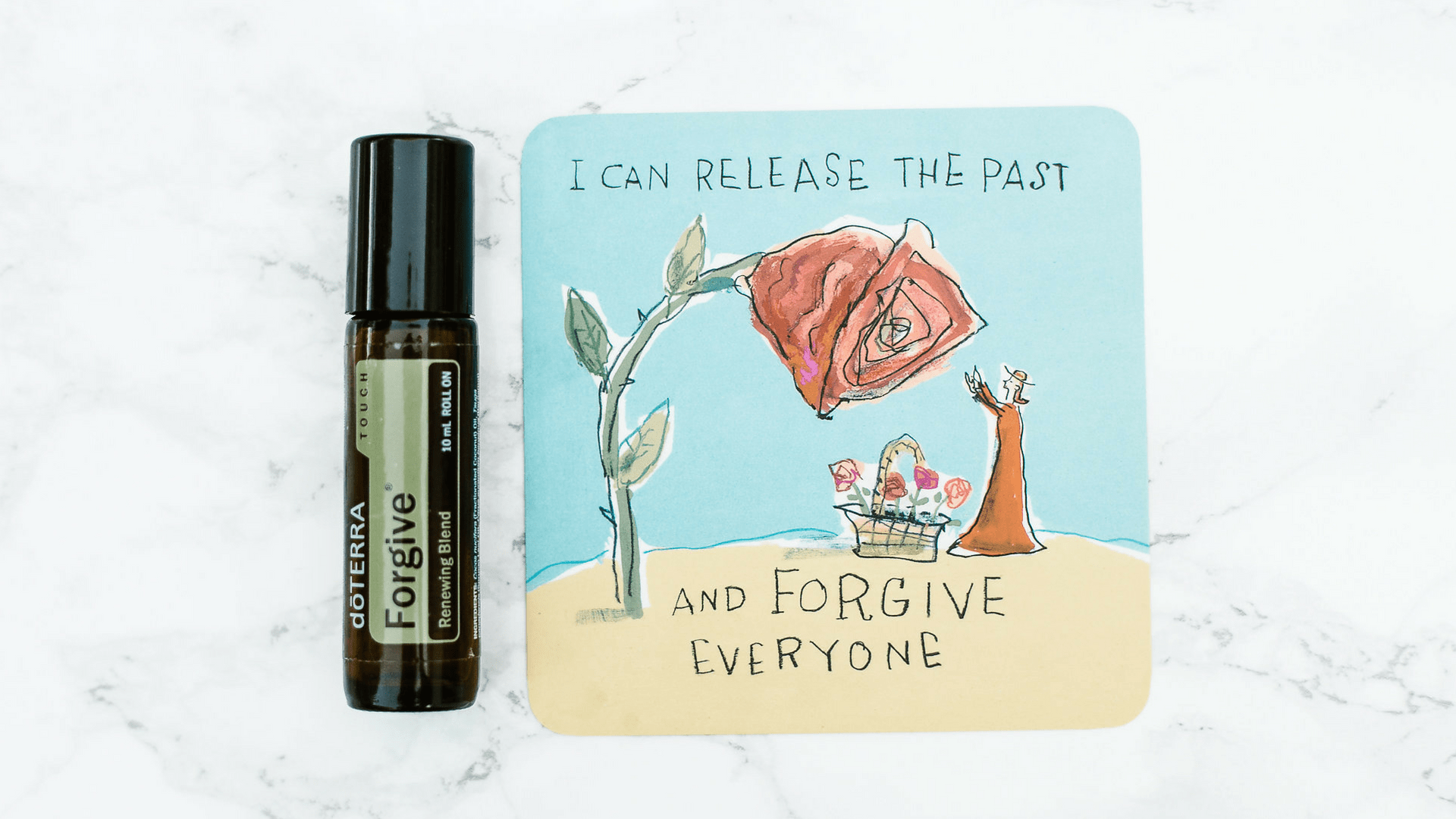 Forgive Essential Oil rollerball with affirmation I can release the past and forgive everyone