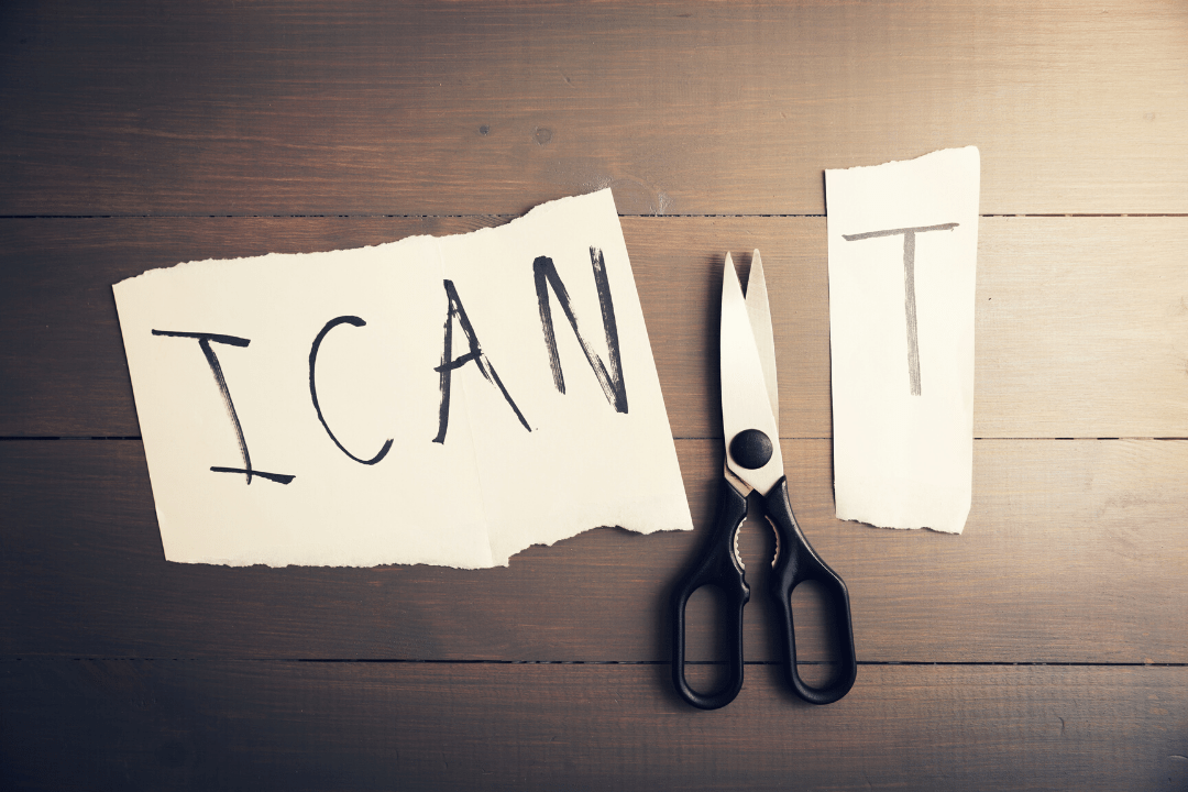 image of the word "can't" with the T being cut off