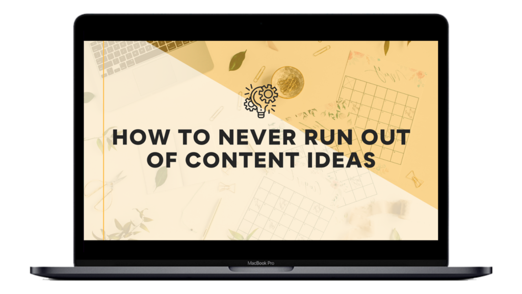 AYID Content Marketing Bonus #1 - Never Run Out of Ideas Bonus Mockup