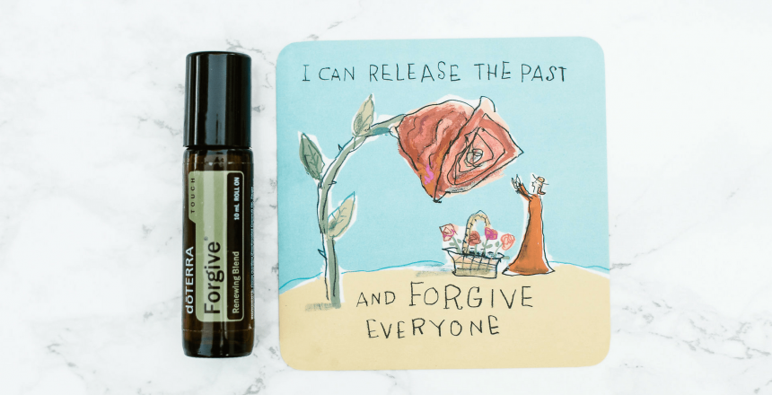 Forgive Essential Oil rollerball with affirmation I can release the past and forgive everyone