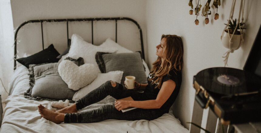 Female boss experiencing entrepreneur burnout