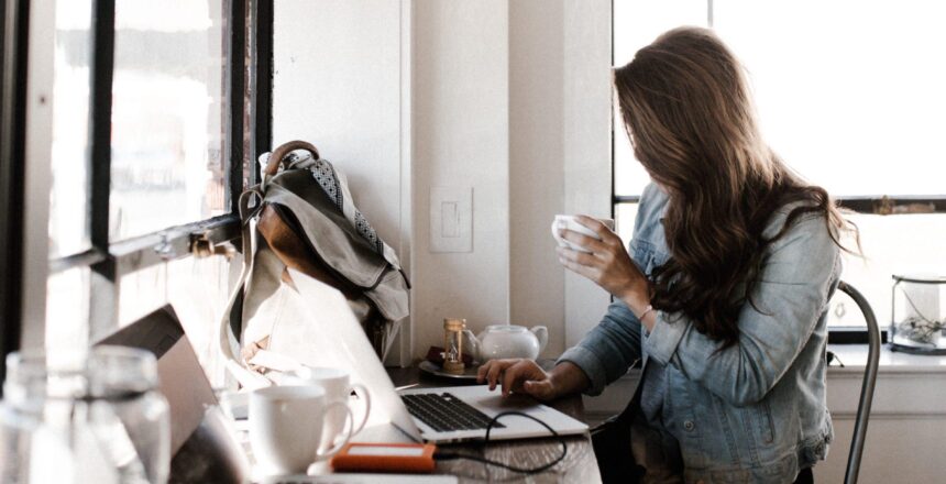 Woman Working on laptop