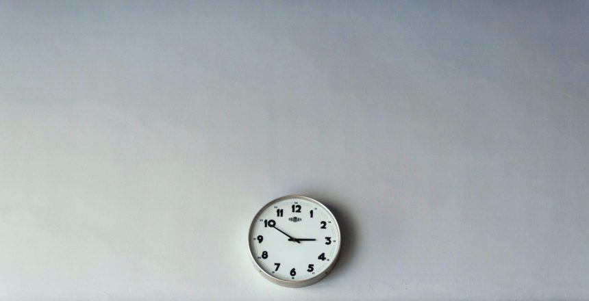Clock on the wall at 3:50